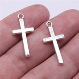 WYSIWYG 10pcs 5 Colors 13x22mm Cross Charms Pendant For DIY Jewelry Making DIY Necklace Making DIY Earring Making