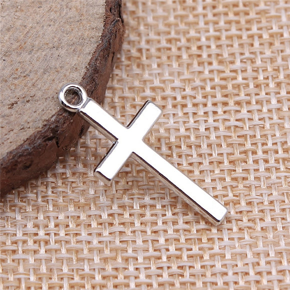 WYSIWYG 10pcs 5 Colors 13x22mm Cross Charms Pendant For DIY Jewelry Making DIY Necklace Making DIY Earring Making