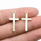 WYSIWYG 10pcs 5 Colors 13x22mm Cross Charms Pendant For DIY Jewelry Making DIY Necklace Making DIY Earring Making