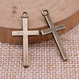WYSIWYG 10pcs 5 Colors 13x22mm Cross Charms Pendant For DIY Jewelry Making DIY Necklace Making DIY Earring Making