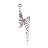 WYSIWYG 10pcs 50x14mm Lightning Charms Pendants For Jewelry Making 2 Colors Antique Silver Plated Antique Bronze Plated