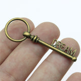 WYSIWYG 10pcs 51mm 2 Colors Antique Bronze Dream Key Pendant Key Pendant Charm Key Pendants For Jewelry Making