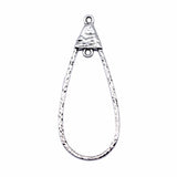 WYSIWYG 10pcs 51x21mm Antique Silver Color Drop Earring Accessories Earring Connector For Jewelry Making DIY Jewelry Findings