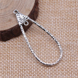 WYSIWYG 10pcs 51x21mm Antique Silver Color Drop Earring Accessories Earring Connector For Jewelry Making DIY Jewelry Findings