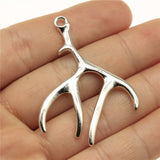 WYSIWYG 10pcs 51x40mm Pendant Antlers Christmas Antlers Charm Pendants For Jewelry Making Christmas Antlers Pendants