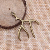 WYSIWYG 10pcs 51x40mm Pendant Antlers Christmas Antlers Charm Pendants For Jewelry Making Christmas Antlers Pendants