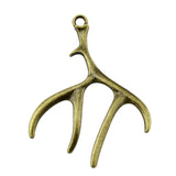WYSIWYG 10pcs 51x40mm Pendant Antlers Christmas Antlers Charm Pendants For Jewelry Making Christmas Antlers Pendants