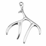 WYSIWYG 10pcs 51x40mm Pendant Antlers Christmas Antlers Charm Pendants For Jewelry Making Christmas Antlers Pendants
