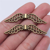 WYSIWYG 10pcs 52x12mm Angel Wings Spacer Beads Wing Small Hole Beads Wings Beads Charms For Jewelry Making