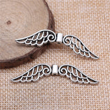 WYSIWYG 10pcs 52x12mm Angel Wings Spacer Beads Wing Small Hole Beads Wings Beads Charms For Jewelry Making
