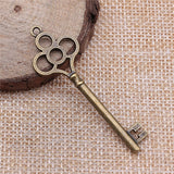 WYSIWYG 10pcs 54x18mm Antique Silver Color Key Charms For Jewelry Making