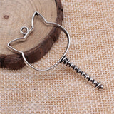 WYSIWYG 10pcs 54x29mm Rabbit Head Epoxy Alloy Frame Charms DIY Antique Silver Color Antique Bronze Color For Jewelry Making