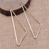 WYSIWYG 10pcs 56x17mm KC Gold Color Triangle Charms Pendant For Jewelry Making Earring Making Accessories
