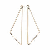 WYSIWYG 10pcs 56x17mm KC Gold Color Triangle Charms Pendant For Jewelry Making Earring Making Accessories