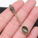 WYSIWYG 10pcs 57x9mm Charms Kitchen Spoon Crown Antique Silver Color Pendants Making DIY Handmade Jewelry