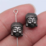 WYSIWYG 10pcs 6 Colors 11x9x7mm Buddha Beads Charm Buddha Small Hole Beads Buddha Space Beads For Jewelry Making