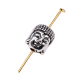 WYSIWYG 10pcs 6 Colors 11x9x7mm Buddha Beads Charm Buddha Small Hole Beads Buddha Space Beads For Jewelry Making