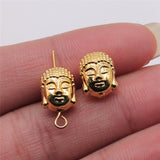 WYSIWYG 10pcs 6 Colors 11x9x7mm Buddha Beads Charm Buddha Small Hole Beads Buddha Space Beads For Jewelry Making