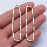 WYSIWYG 10pcs 60x14mm KC Gold Color Geometry Charms Pendant For Jewelry Making Earring Making Accessories