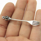 WYSIWYG 10pcs 60x8mm Crown Fork Charms For Jewelry Making Jewelry Accessories Antique Silver Plated Antique Bronze Plated