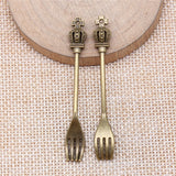 WYSIWYG 10pcs 60x8mm Crown Fork Charms For Jewelry Making Jewelry Accessories Antique Silver Plated Antique Bronze Plated