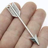 WYSIWYG 10pcs 64x11mm Arrow Charms For Jewelry Making DIY Jewelry Findings Antique Silver Color Antique Bronze Color