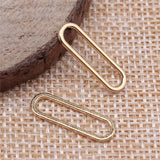 WYSIWYG 10pcs 6x20mm/14x45mm Elliptical Circle Charms Pendant DIY Metal Jewelry Making High Quality KC Gold Color Earring Making