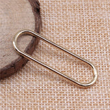 WYSIWYG 10pcs 6x20mm/14x45mm Elliptical Circle Charms Pendant DIY Metal Jewelry Making High Quality KC Gold Color Earring Making