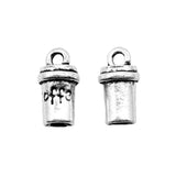 WYSIWYG 10pcs 7x14mm A Cup Of Coffee Charms Antique Silver Color For Jewelry Making Charms Pendant DIY Jewelry Findings EF3763