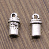 WYSIWYG 10pcs 7x14mm A Cup Of Coffee Charms Antique Silver Color For Jewelry Making Charms Pendant DIY Jewelry Findings EF3763