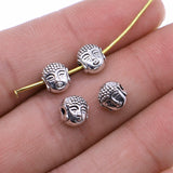 WYSIWYG 10pcs 7x7x5mm Buddha Charms Beads For Jewelry Making Buddha Small Hole Beads Double Sided Buddha Beads