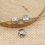 WYSIWYG 10pcs 7x7x5mm Buddha Charms Beads For Jewelry Making Buddha Small Hole Beads Double Sided Buddha Beads