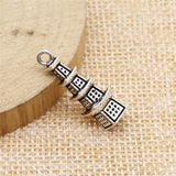 WYSIWYG 10pcs 8x26mm Pagoda Charms Antique Silver Color For Jewelry Making Zinc Alloy Charms Pendant DIY Jewelry Findings