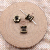 WYSIWYG 10pcs 8x9.5mm Antique Silver Color Antique Bronze Color Double-Sided Torus Spacer Beads For Jewelry Making