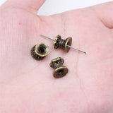 WYSIWYG 10pcs 8x9.5mm Antique Silver Color Antique Bronze Color Double-Sided Torus Spacer Beads For Jewelry Making