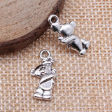 WYSIWYG 10pcs 9x19mm Little Bear Pendant Charms Antique Silver Color For Jewelry Making Zinc Alloy Jewelry Findings