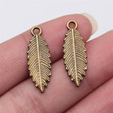 WYSIWYG 10pcs 9x25mm Leaves Charms Pendants For Jewelry Making DIY Jewelry Findings Jewelry Accessories