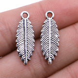 WYSIWYG 10pcs 9x25mm Leaves Charms Pendants For Jewelry Making DIY Jewelry Findings Jewelry Accessories