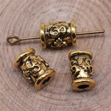 WYSIWYG 10pcs 9x6mm Antique Gold Color Om Beads For Jewelry Making DIY Jewelry Findings