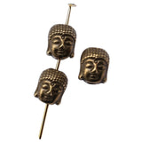 WYSIWYG 10pcs 9x7mm Antique Silver Color Buddha Head Small Hole Beads For Jewelry Making DIY Jewelry Findings