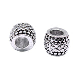 WYSIWYG 10pcs 9x9x7mm Big Hole Spacer Beads Charms For Jewelry Making DIY Bracelet Making Antique Silver Color