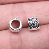 WYSIWYG 10pcs 9x9x7mm Flower Big Hole Spacer Beads For Jewelry Making DIY Bracelet Making 2 Colors