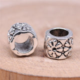 WYSIWYG 10pcs 9x9x7mm Flower Big Hole Spacer Beads For Jewelry Making DIY Bracelet Making 2 Colors