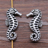 WYSIWYG 10pcs Antique Silver Color Seahorse Spacer Beads For Jewelry Making Bracelet DIY Findings 21x10mm EF3942