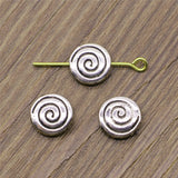 WYSIWYG 10pcs Antique Silver Color Tone 10mm Bead Charms Jewelry Accessories Jewelry Findings For Jewelry Making EF3937