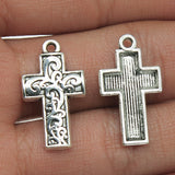 WYSIWYG 10pcs Antique Silver Color Tone 14x25mm Cross Charms Pendant For Jewelry Making DIY Jewelry Findings