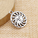 WYSIWYG 10pcs Antique Silver Color Tone 17x20mm Sun Charms Pendant For Jewelry Making DIY Jewelry Findings