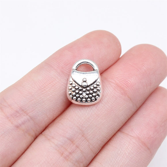WYSIWYG 10pcs Charms 14x11mm Ladies Handbag Charms Pendant Antique Bronze Color For Jewelry Making DIY Jewelry Findings