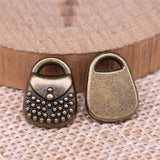WYSIWYG 10pcs Charms 14x11mm Ladies Handbag Charms Pendant Antique Bronze Color For Jewelry Making DIY Jewelry Findings