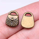 WYSIWYG 10pcs Charms 14x11mm Ladies Handbag Charms Pendant Antique Bronze Color For Jewelry Making DIY Jewelry Findings